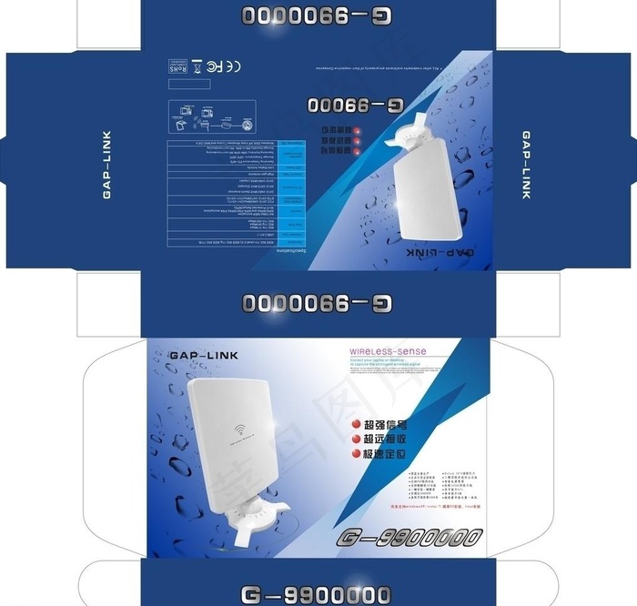 电子产品包装设计cdr矢量模版下载
