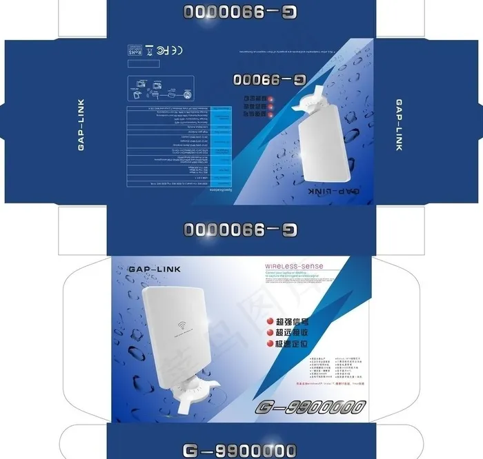 电子产品包装设计cdr矢量模版下载