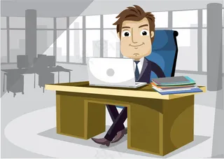 IT办公商务人物矢量素材