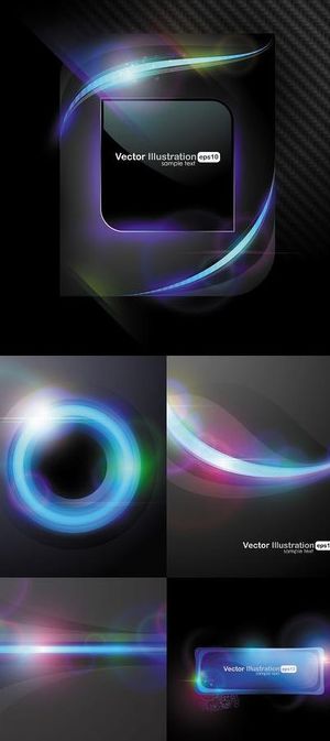 酷炫光晕线条背景矢量素材