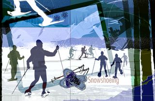 冬季越野滑雪PSD分层模板