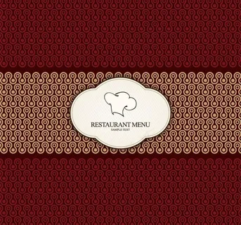 欧式花纹 菜单封面设计图片