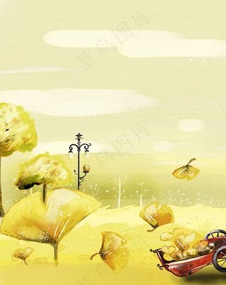 金黄色的回忆移门图案