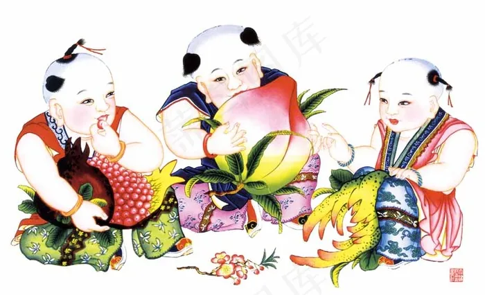 杨柳青年画娃娃