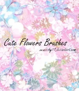 梦幻清雅碎花ps笔刷