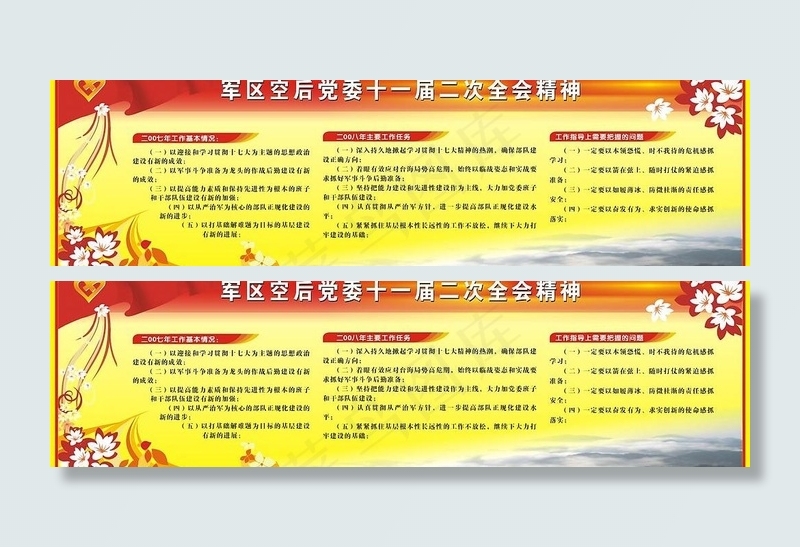 天河服装厂 学习十七大 板报 第五...cdr矢量模版下载