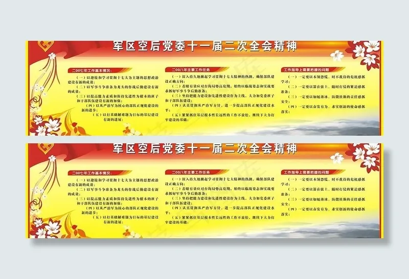 天河服装厂 学习十七大 板报 第五...cdr矢量模版下载