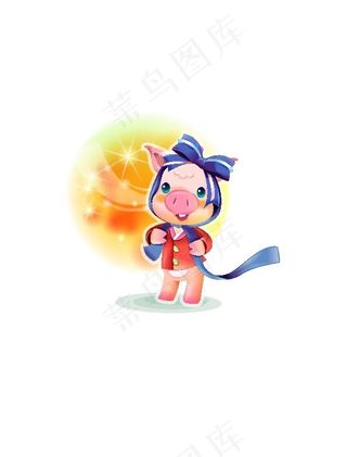 2007最新韩国新春情侣猪矢量图1...