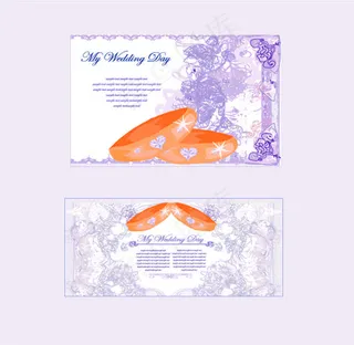 婚礼贺卡背景边框图片
