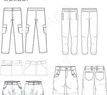 男女裤子模板