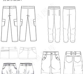 男女裤子模板