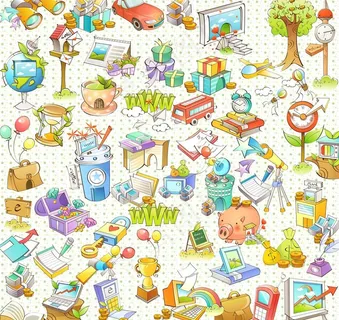 手绘风格可爱物品图片 手绘风格可爱物品图片