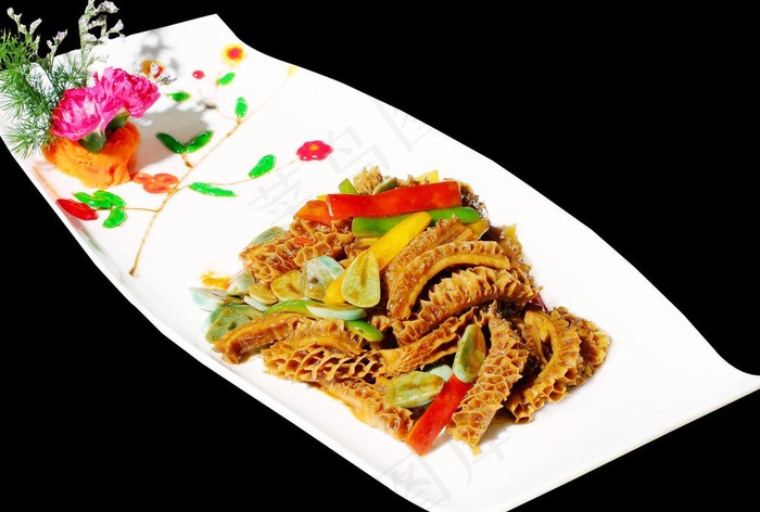 腊八蒜烧牛肚图片