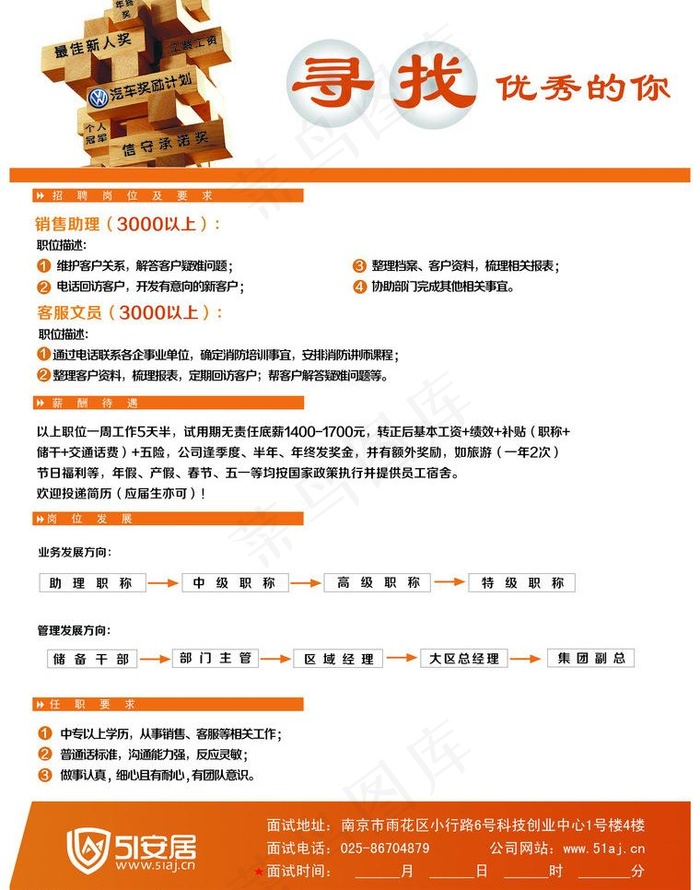 招聘简章图片psd模版下载