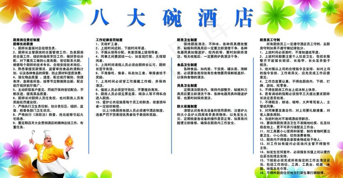 酒店制度图片psd模版下载