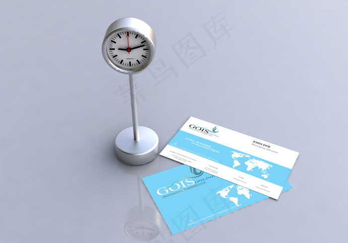时钟和名片psd模版下载