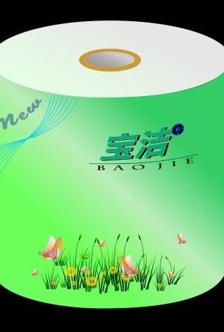 外形包宝洁纸巾包装 (效果图)图片cdr矢量模版下载