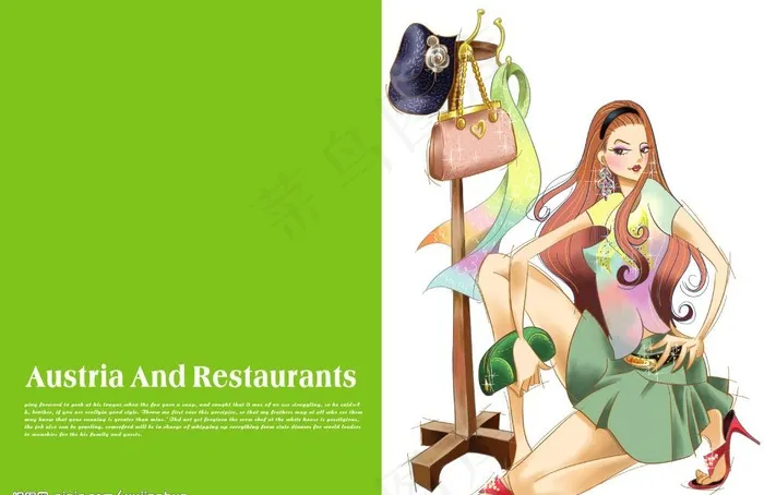 时装杂志图片psd模版下载