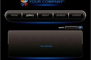 网站的蓝色按钮条集模板