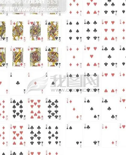 扑克矢量素材ai矢量模版下载