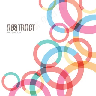 淡彩圆环背景设计矢量素材