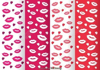 嘴唇的少女背景矢量