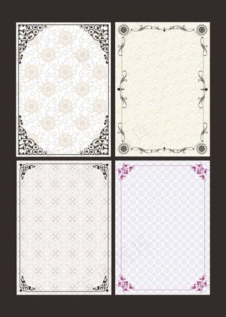 花纹底纹边框模板边框花纹花边