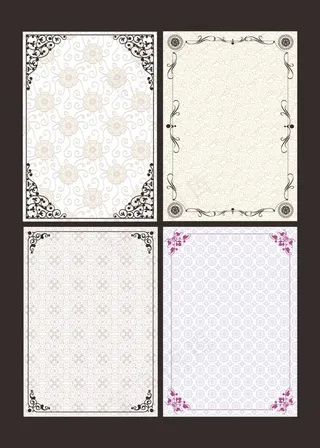 花纹底纹边框模板边框花纹花边