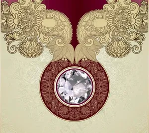 精美花纹背景矢量素材二