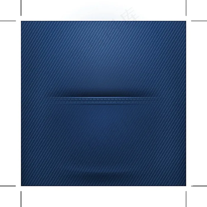 牛仔蓝纹理兜边设计背景