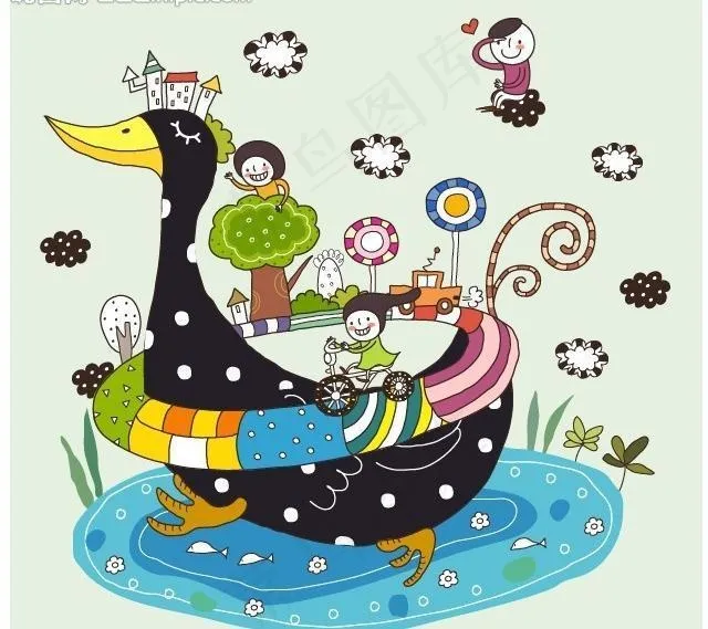 矢量儿童插画图片ai矢量模版下载