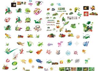 虫及造型用 矢量图 稻谷