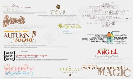 最新照片杂志英文装饰文字素材