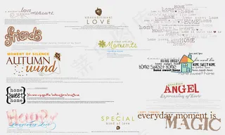 最新照片杂志英文装饰文字素材