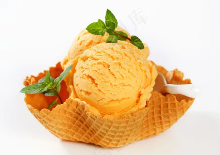 美味橙色冰淇淋 美味橙色冰淇淋