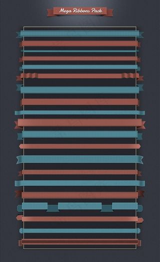 丝带导航条集合