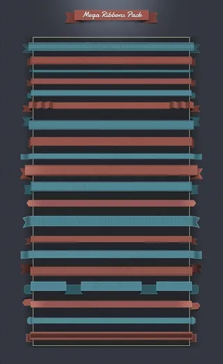 丝带导航条集合