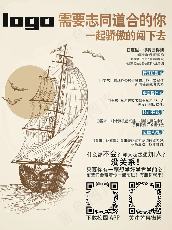 招聘海报(7087X9449(DPI:300))psd模版下载