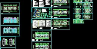六层花园小区住宅楼砌体结构建筑施工...