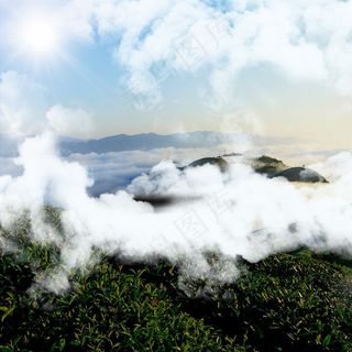 风景云雾直通车背景