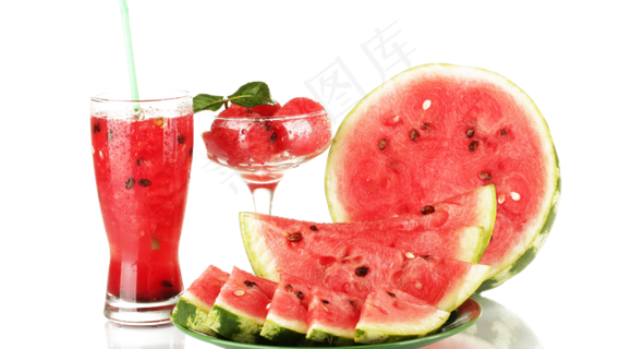 清爽夏日西瓜PNG透明背景免扣素材