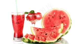 清爽夏日西瓜PNG透明背景免扣素材