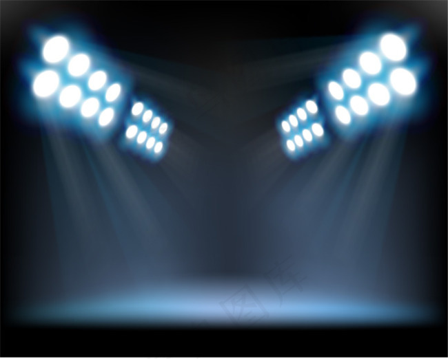 舞台聚光灯效果背景psd分层