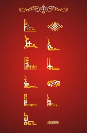 欧式边框花纹矢量素材图片