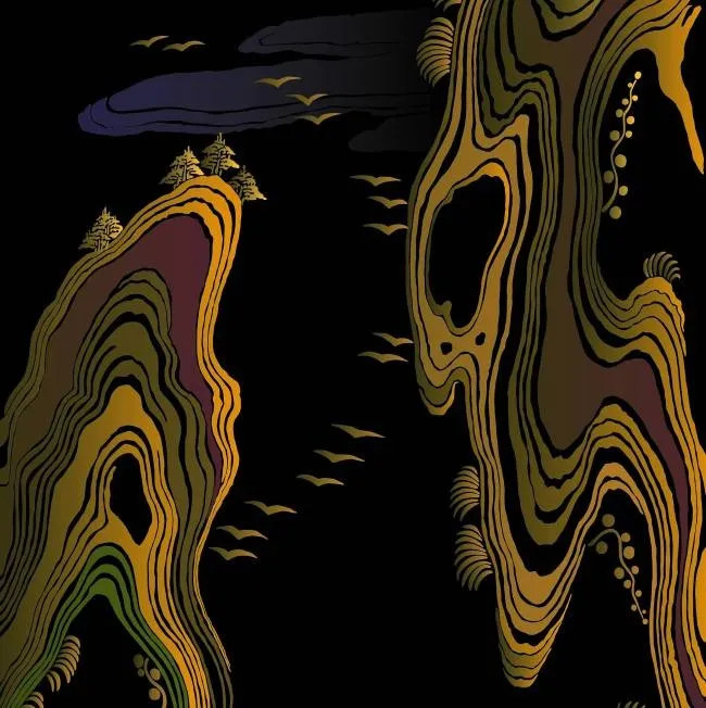 山林花纹底纹ai矢量模版下载