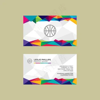 彩色几何创意设计公司名片