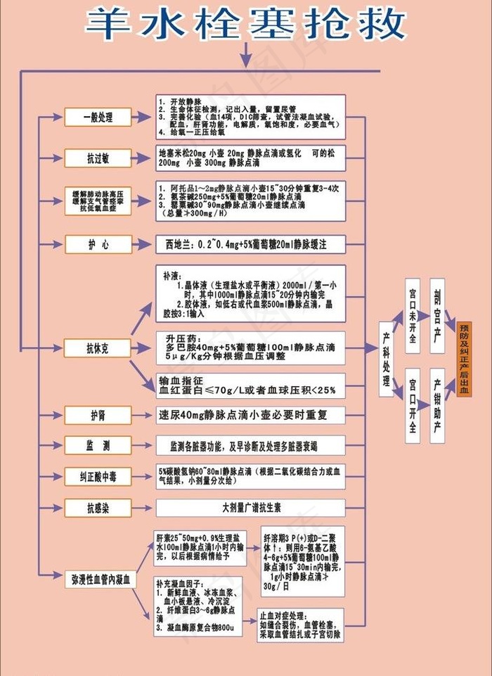 羊水栓塞抢救图片cdr矢量模版下载