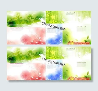 梦幻唯美花卉矢量图下载