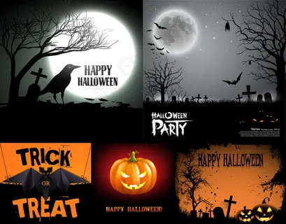 万圣节主题海报矢量素材