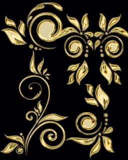 欧式金色古典花纹图片